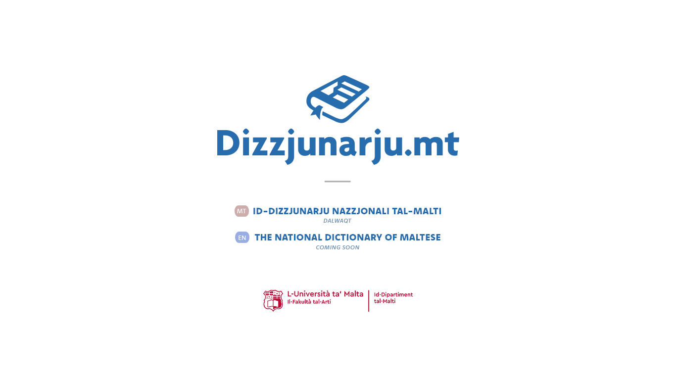 The National Dicitonary of Maltese – coming soon
